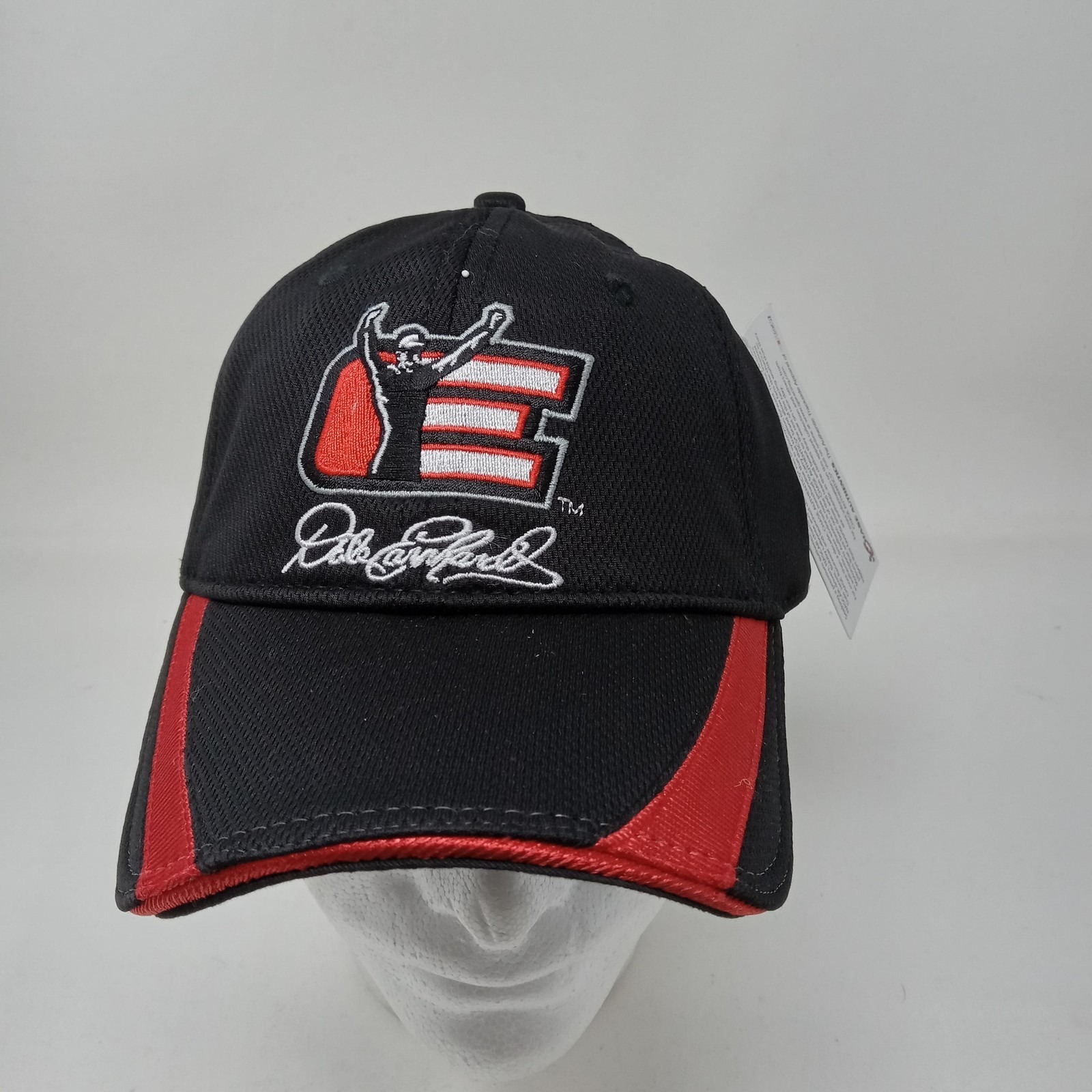 Dale Earnhardt Hat Cap Strap Back Mens One Size Black Red Racing Nascar Chase